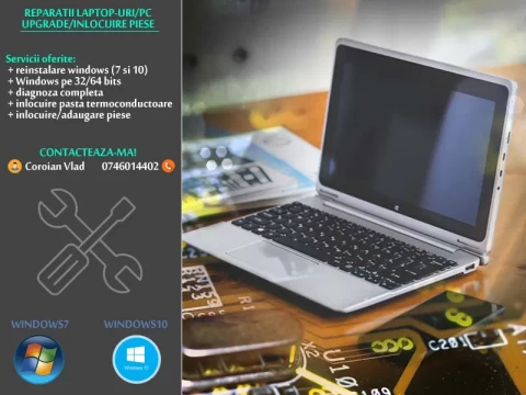 Reparatii, Upgrade  Laptop si PC
